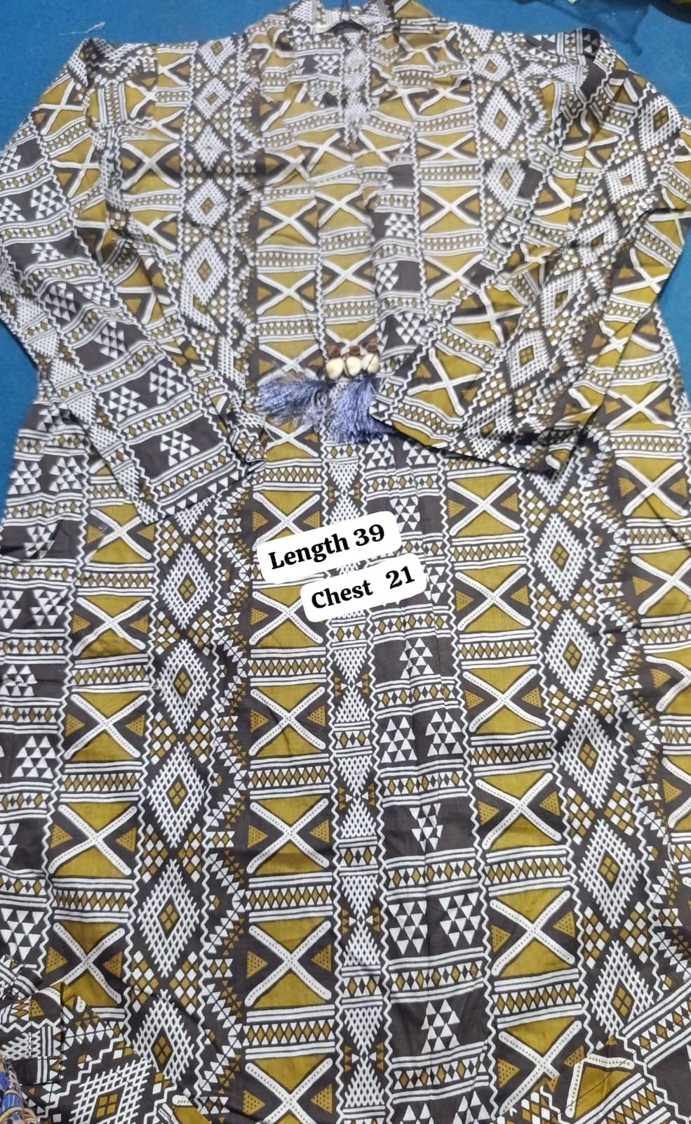 KHAADI lawn printed shirt medium