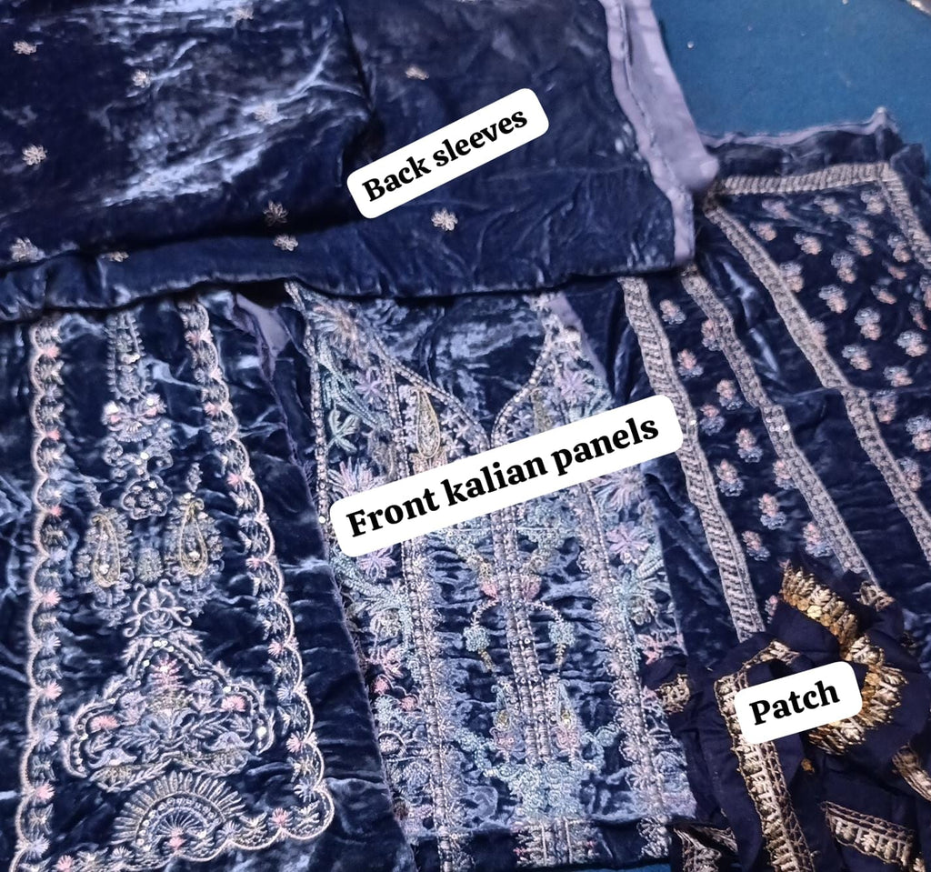 Sana safinaz Winter emb velvet shirt