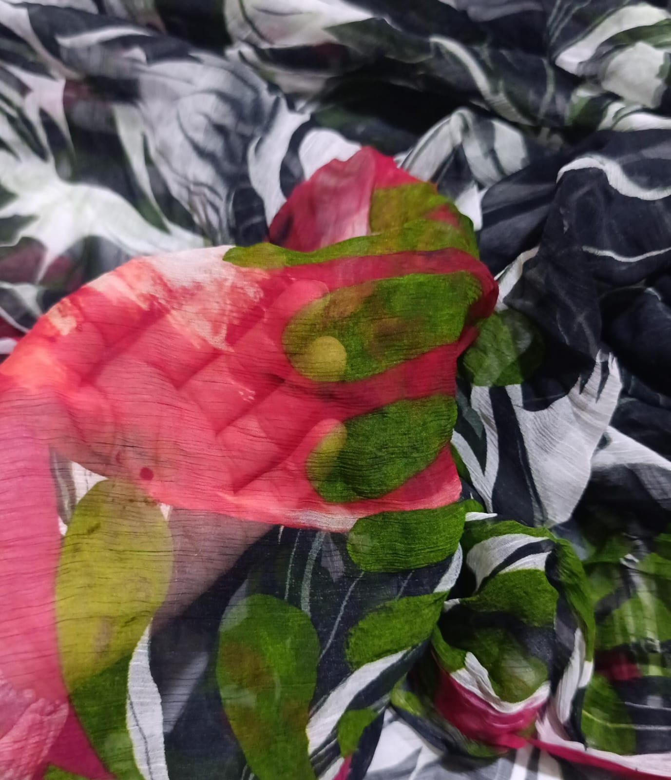 Zarashah jahan printed shiffon dupatta