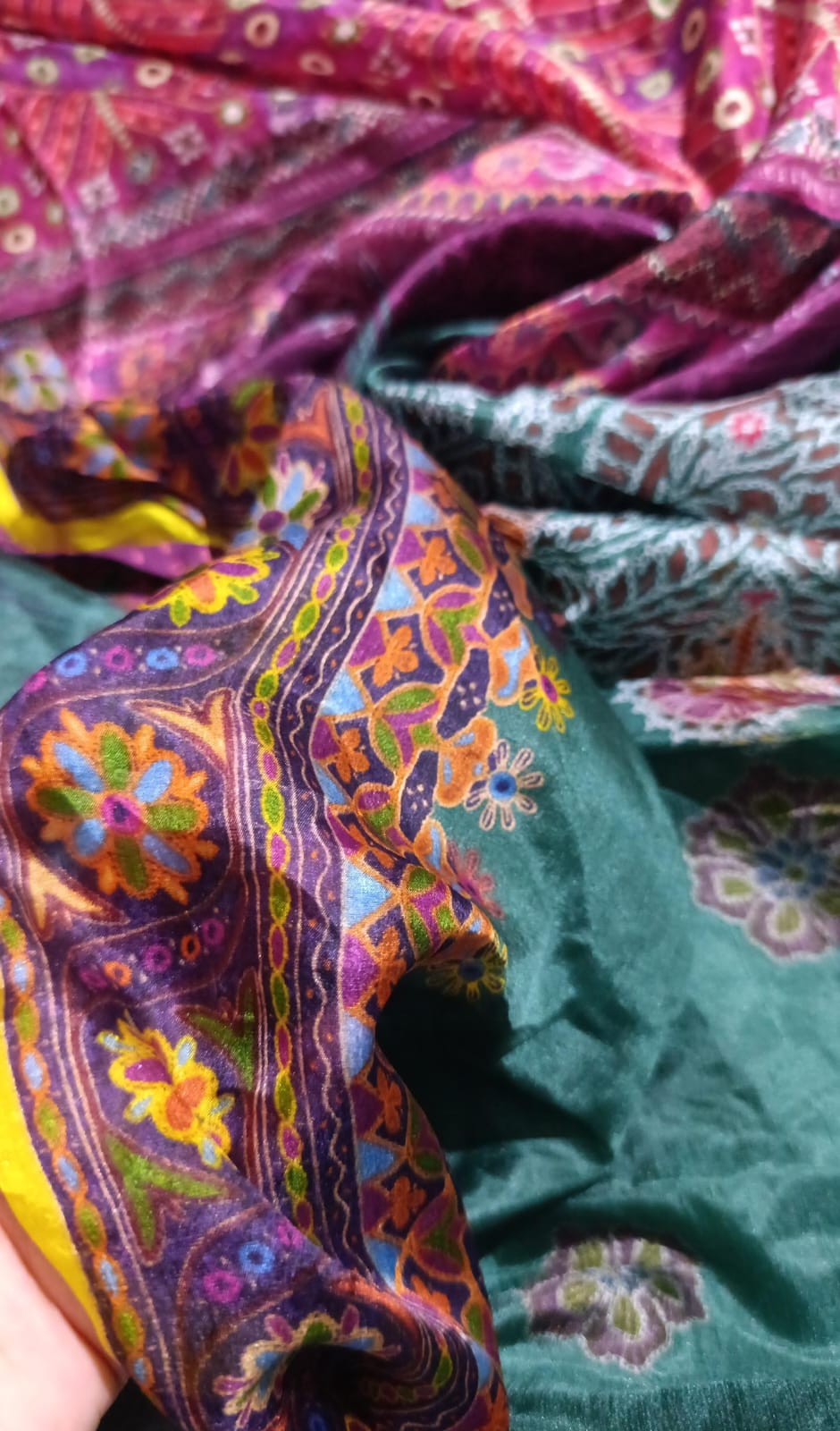Zarashah jahan printed silk dupatta