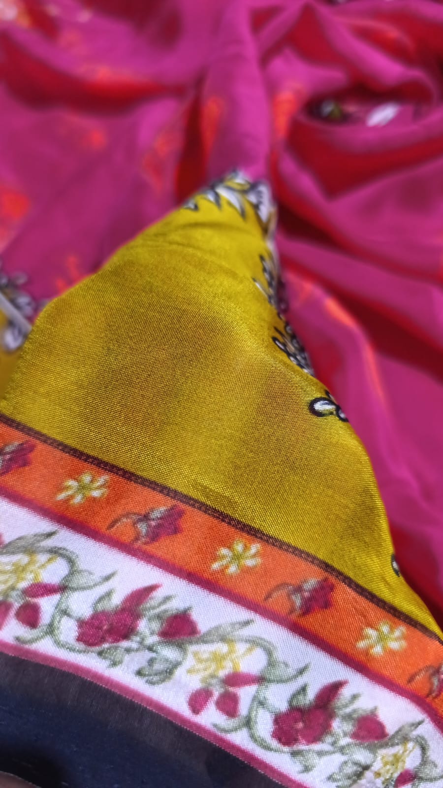 Zarashah jahan printed silk dupatta