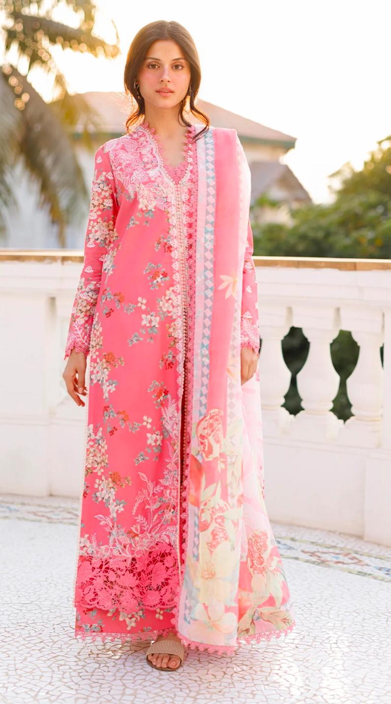 Ayzel by afrozeh emb lawn  3pc