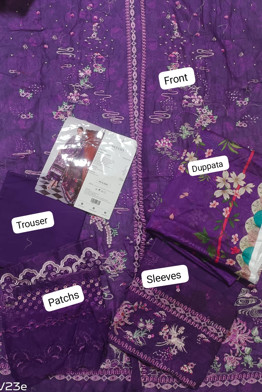 ayzel by afrozeh printed emb lawn 3pc