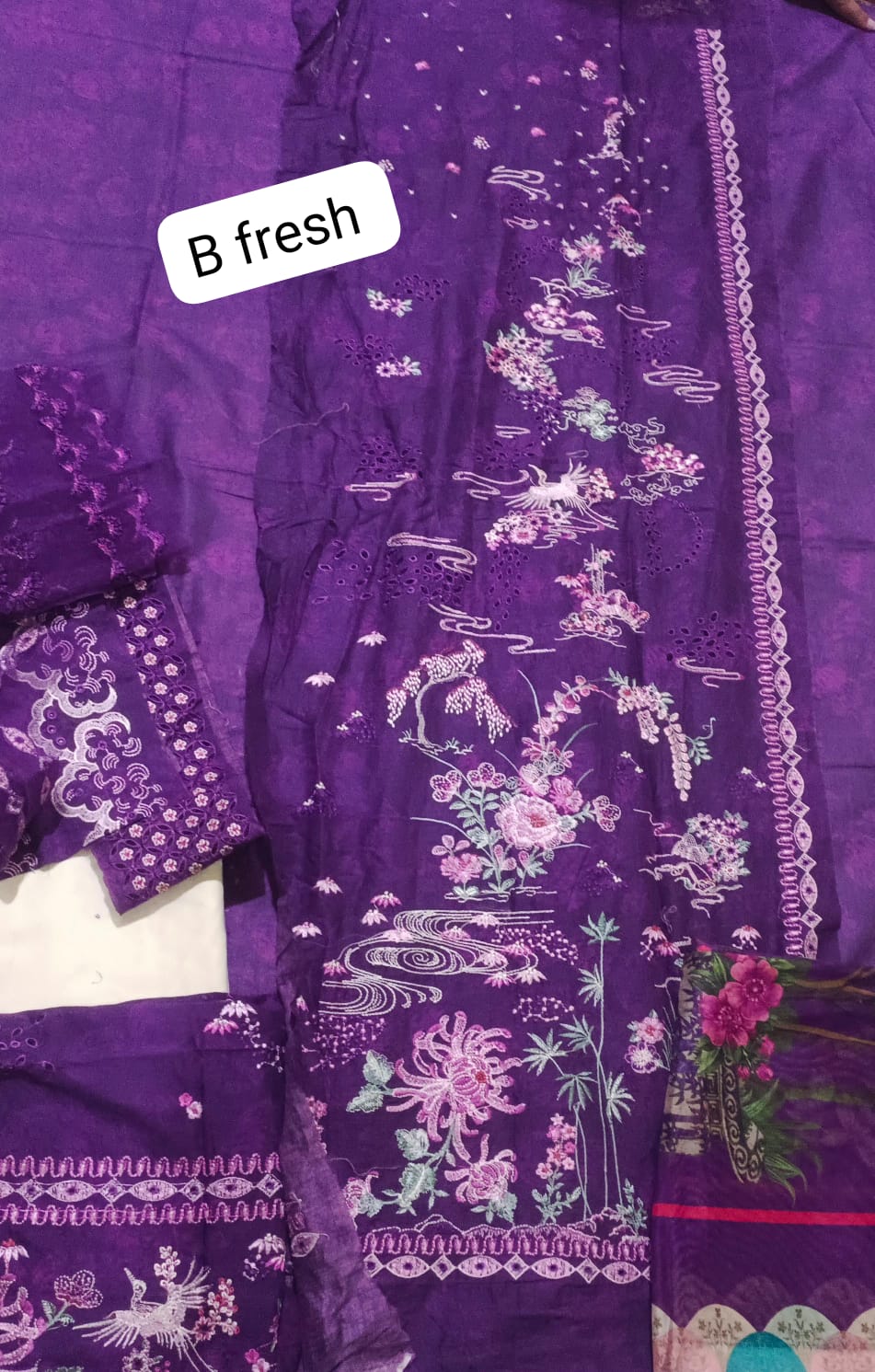Ayzel by afrozeh printed emb lawn 3pc bfresh