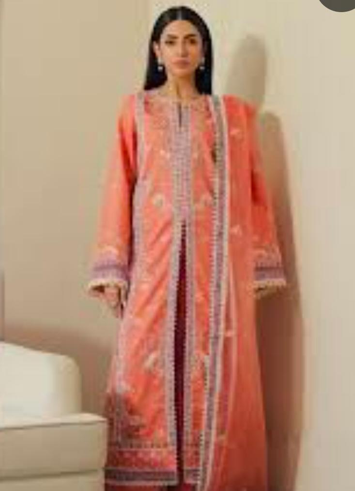 Ayzel by afrozeh emb lawn 3pc bfresh