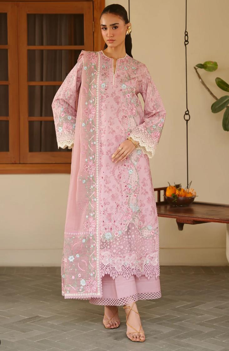 Ayzel by afrozeh digital printed emb lawn 3pc 2026
