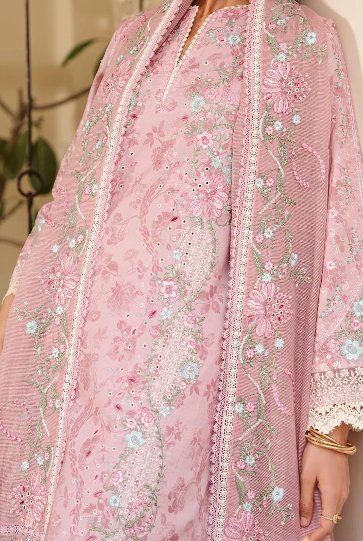 Ayzel by afrozeh digital printed emb lawn 3pc 2026
