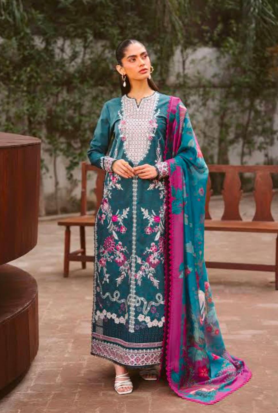 Zenvia Lawn Suit 2026 - Ayzel serein unstited summer BFRESH