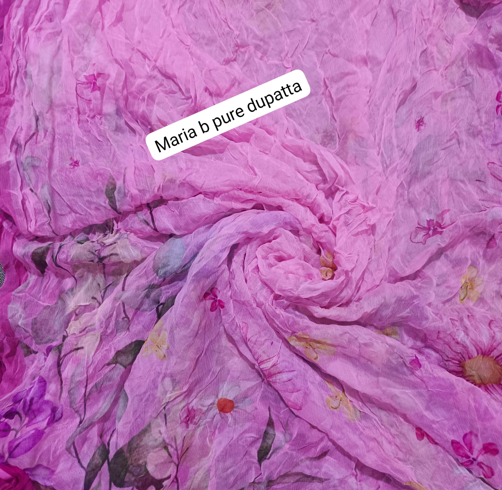 Maria bprinted pure shiffon dupatta