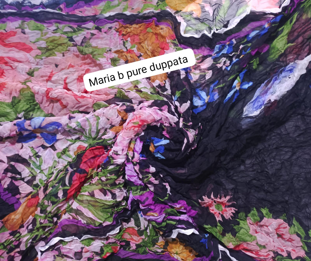 Maria b  printed pure chiffon dupatta