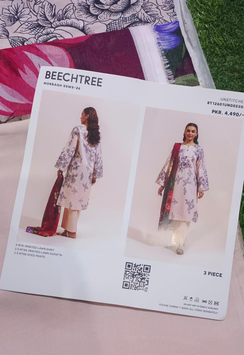 Beechtree lawn printed 3pc unstitched