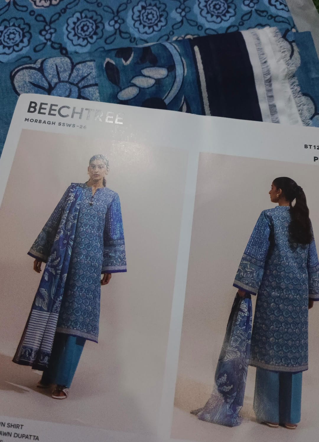 Beechtree lawn printed 3pc unstitched