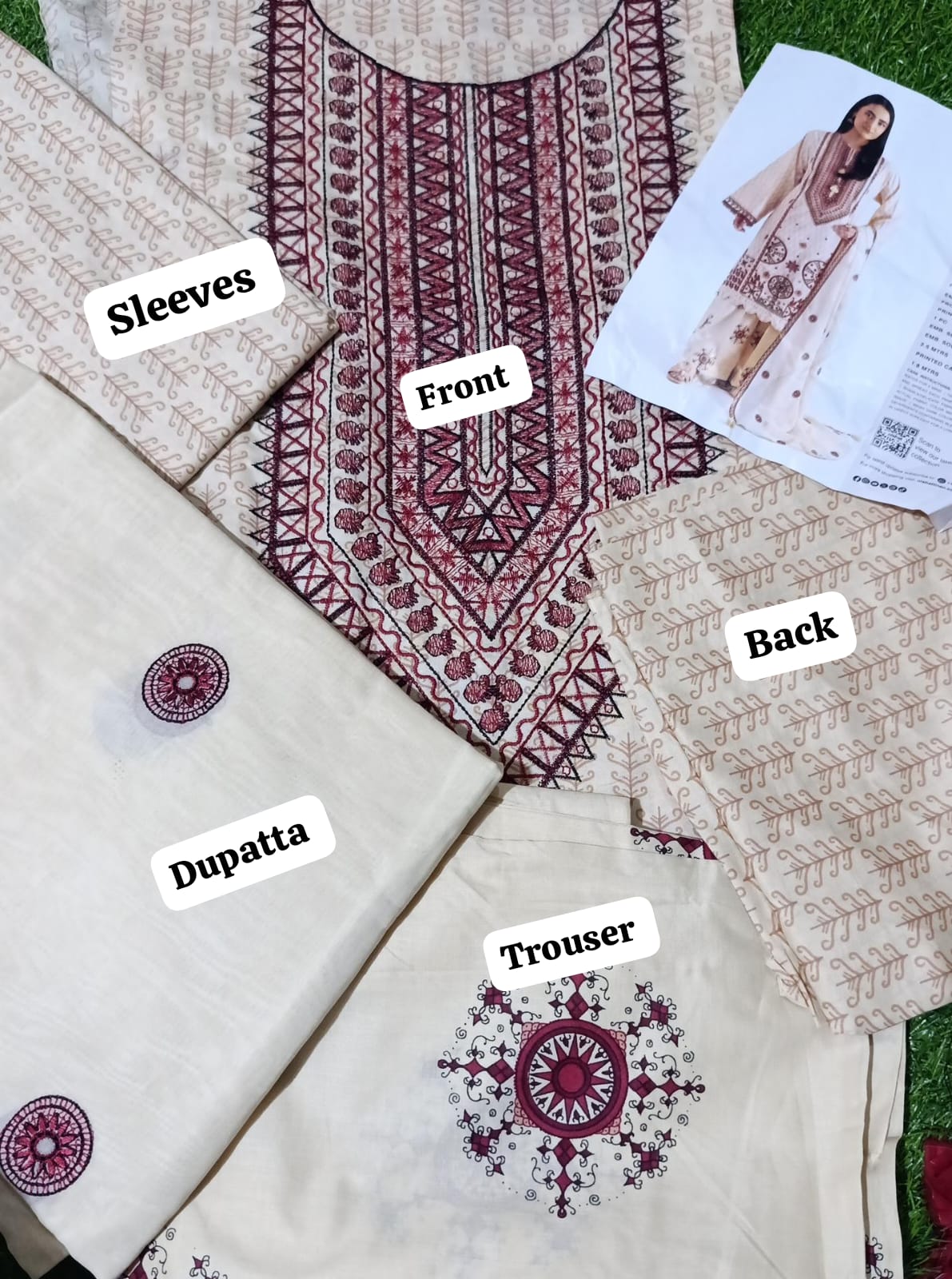 Nishat emb lawn 3pc unstitched