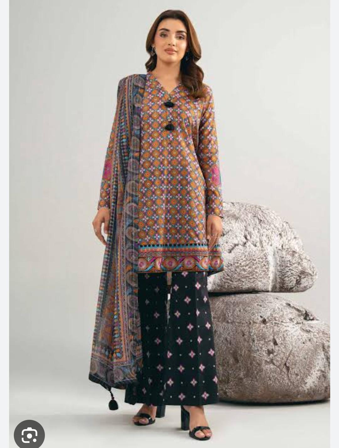 Nishat printed lawn 3pc unstitched