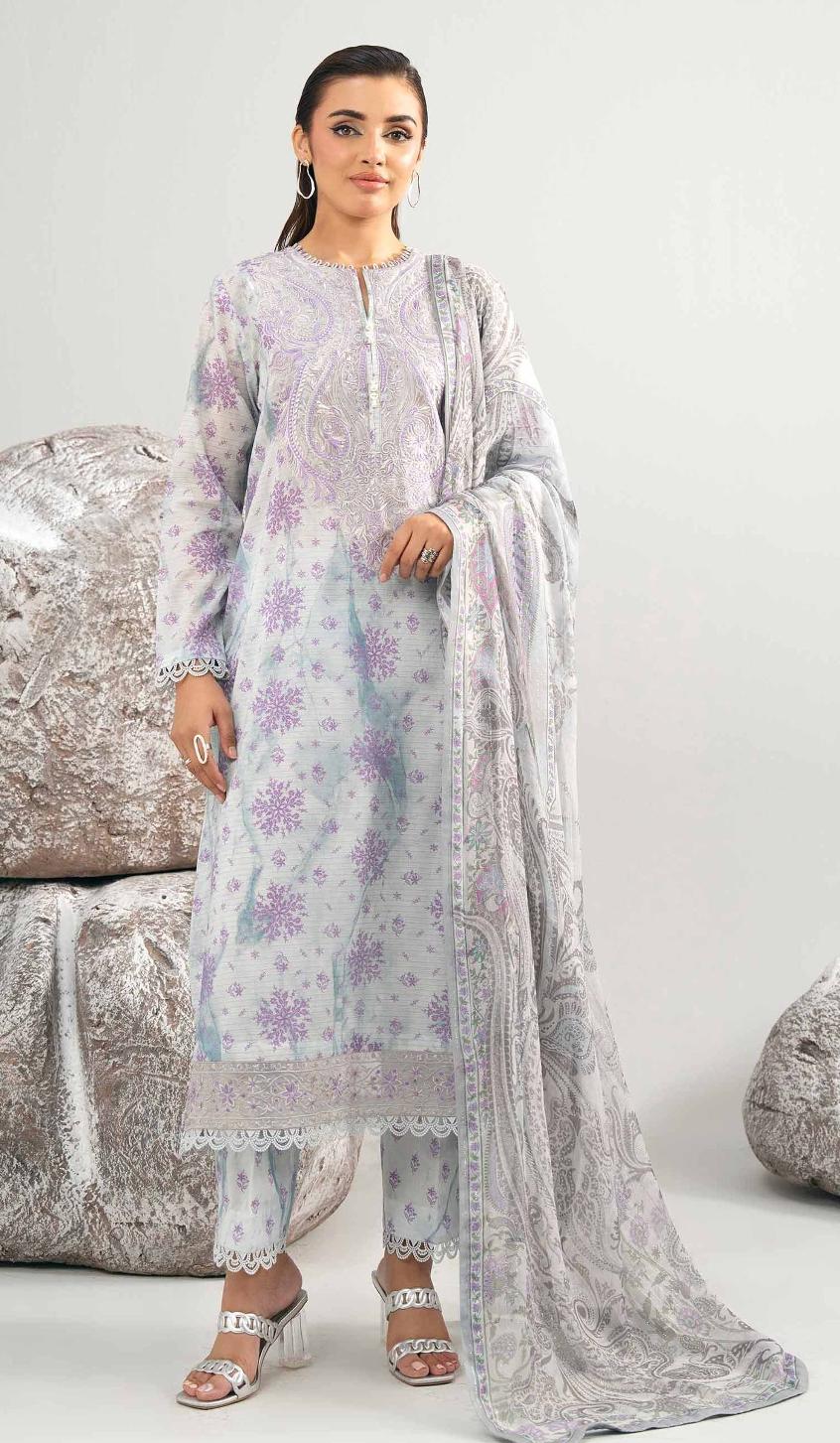 Nishat emb lawn 3pc unstitched