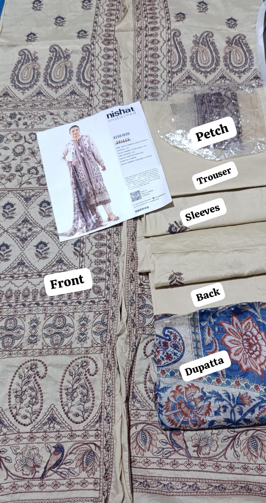 Nishat Lawn emb 3pc unstitched