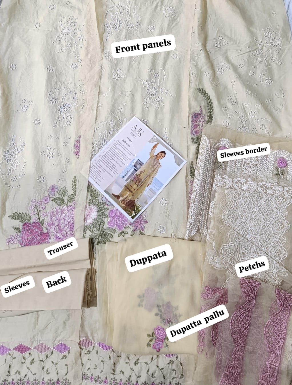 AJR emb lawn fresh 3pc unstitched