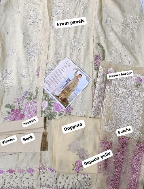 AJR emb lawn fresh 3pc unstitched