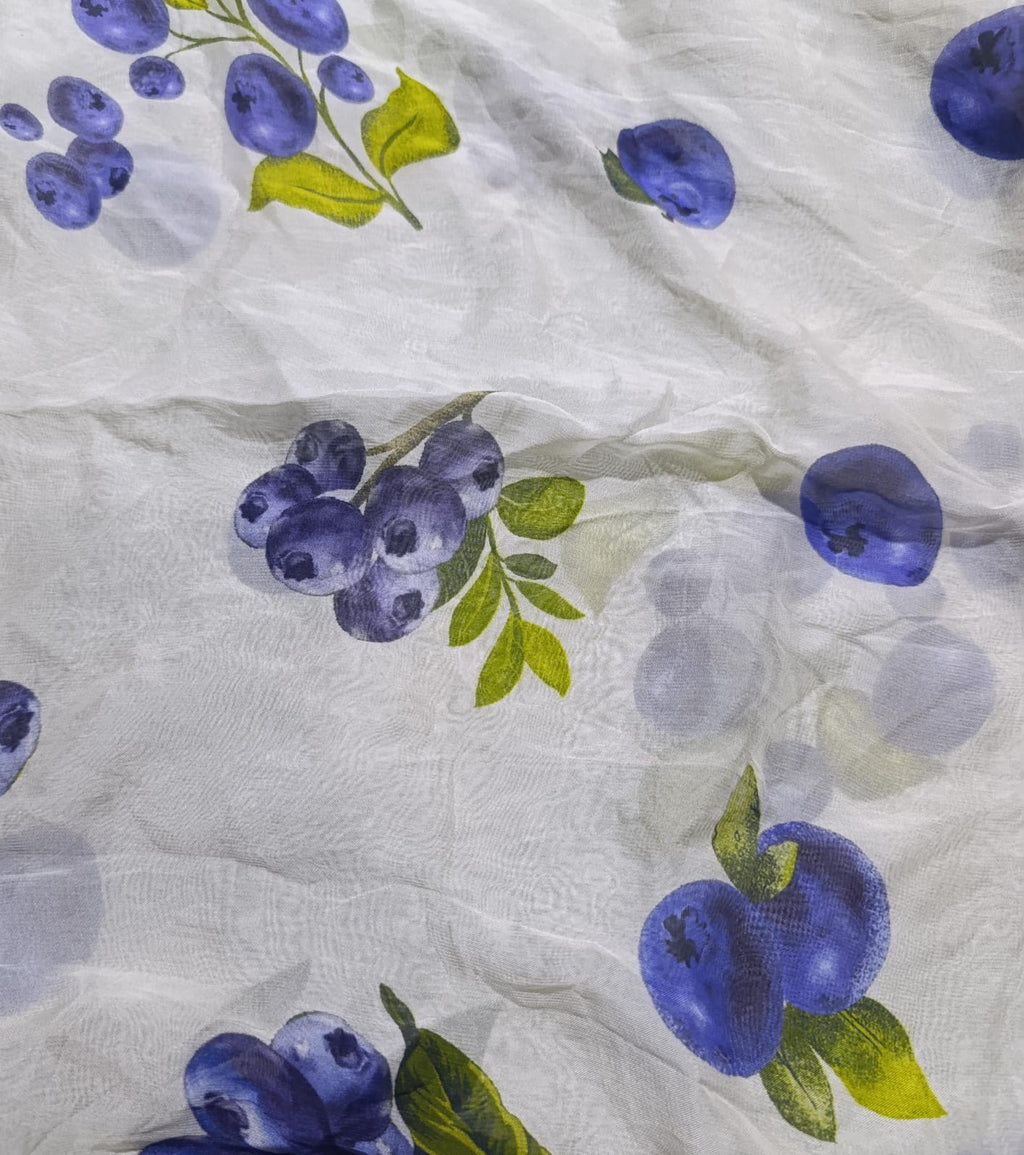 Hussain rehar printed silk dupatta