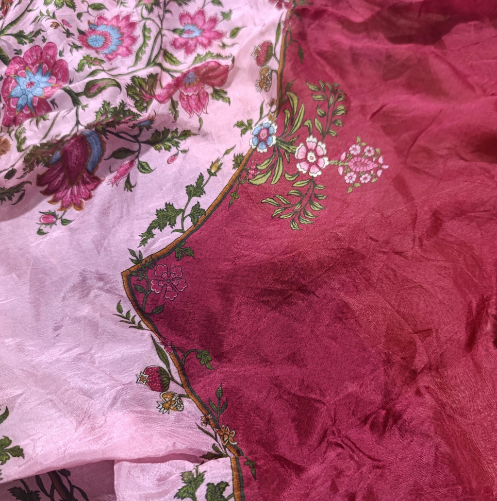 Hussain rehar printed silk dupatta