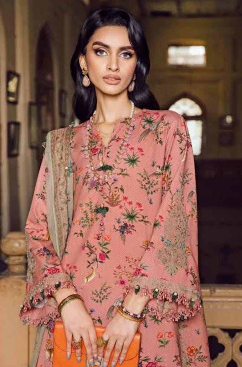 WINTER Maria B Printed linen Allover 2pc