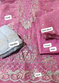 Branded organza emb 3pc
