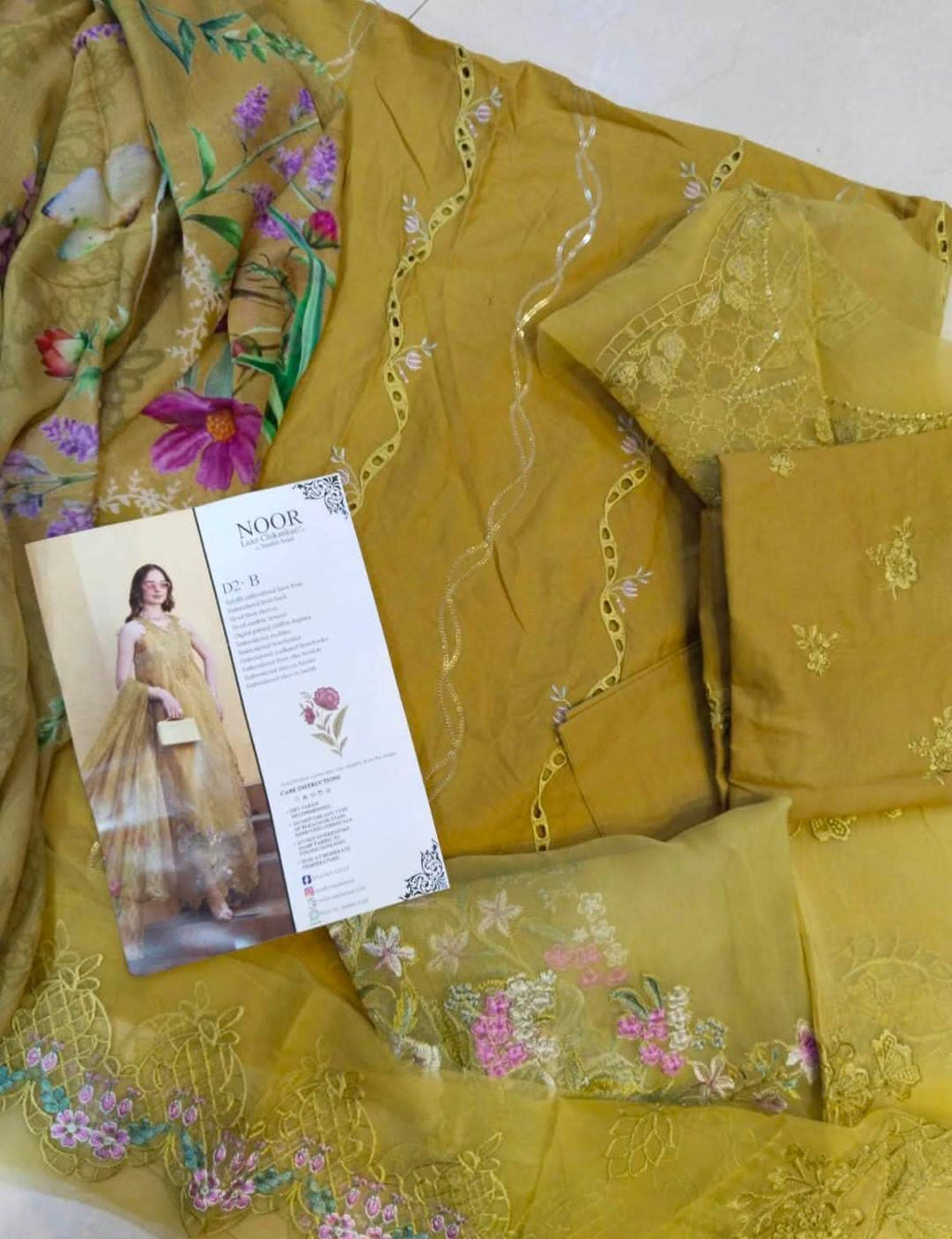 Noor by Sadia Asad emb luxury lawn 3pc