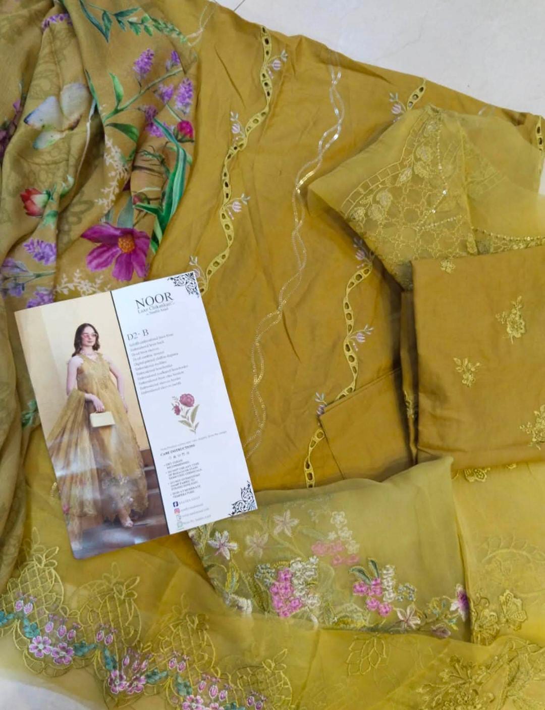 Noor by Sadia Asad emb luxury lawn 3pc