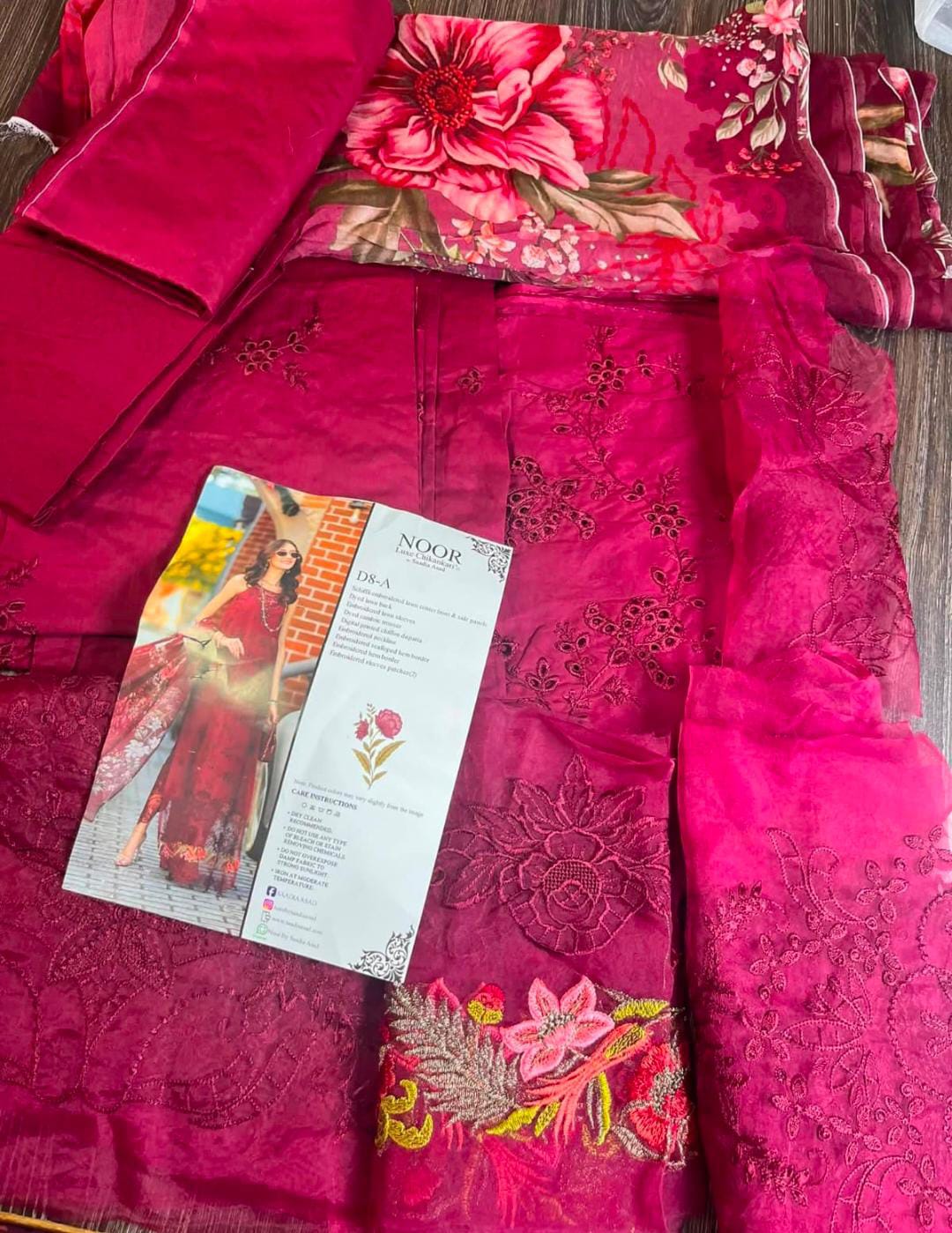 Noor by Sadia Asad emb luxury lawn 3pc