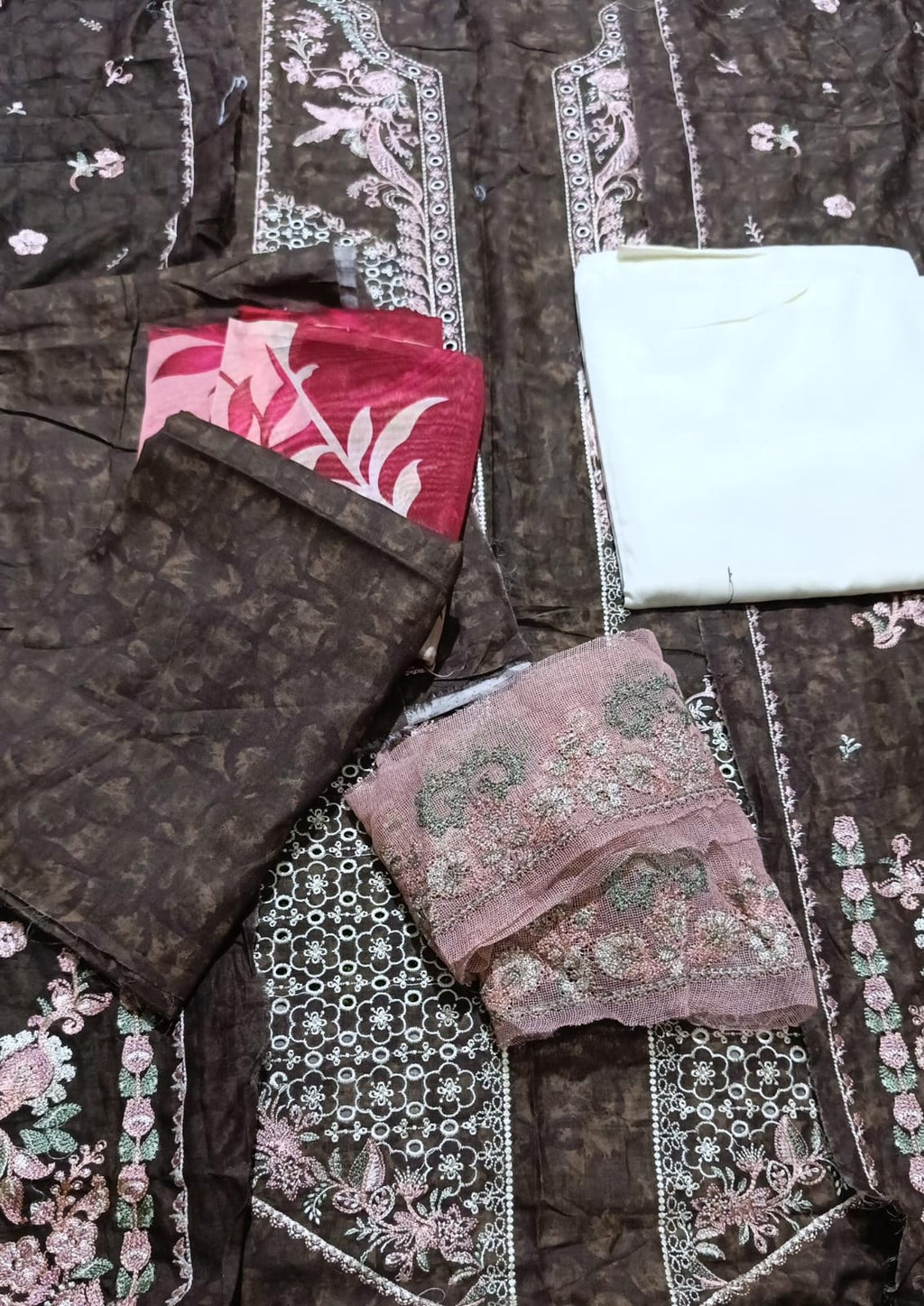 AYZAL by afrozeh klawn emb 3pc panels colour variation bfresh