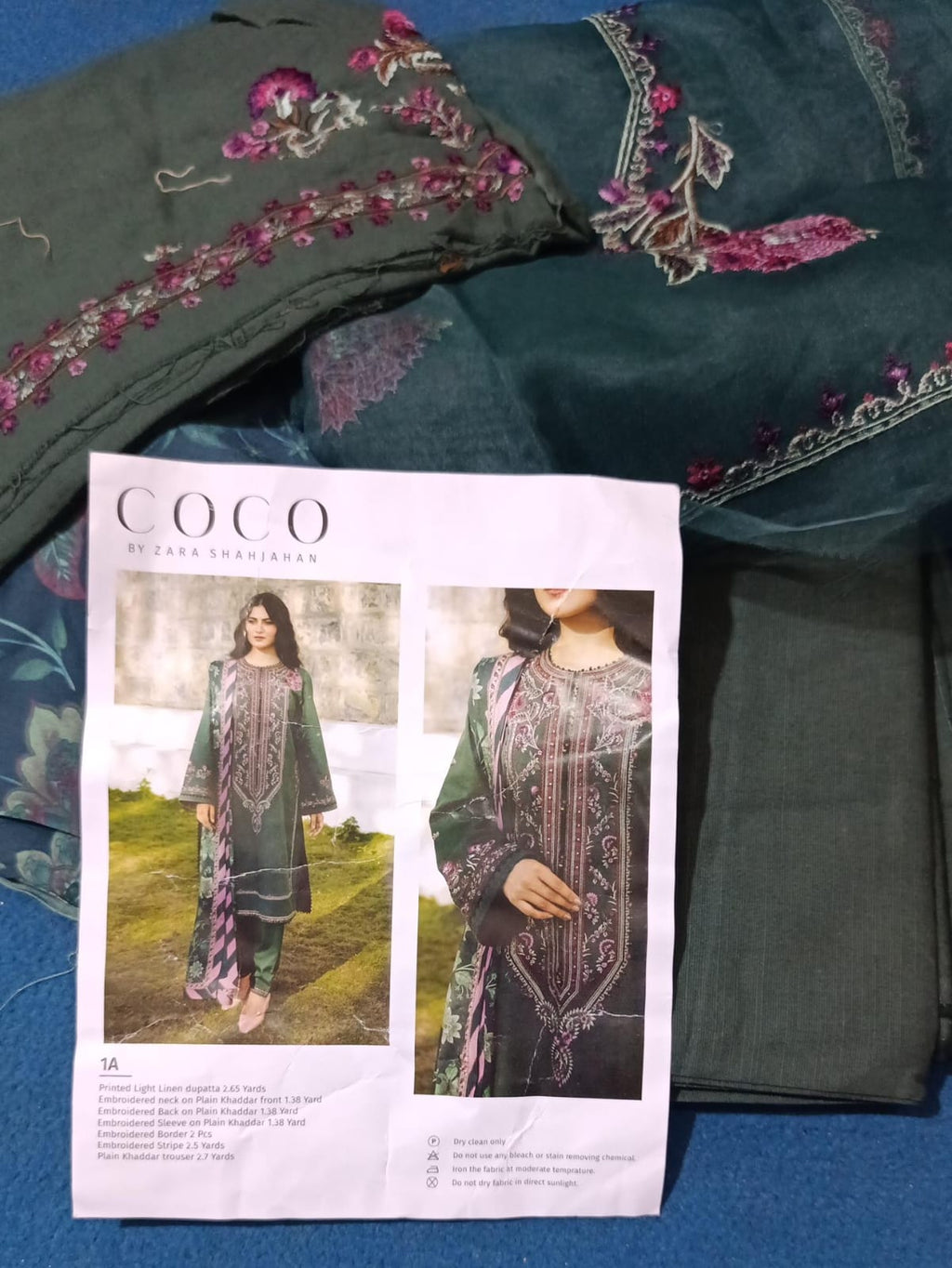 COCO  by Zarashahjhan winter khaddar 3pc leftover