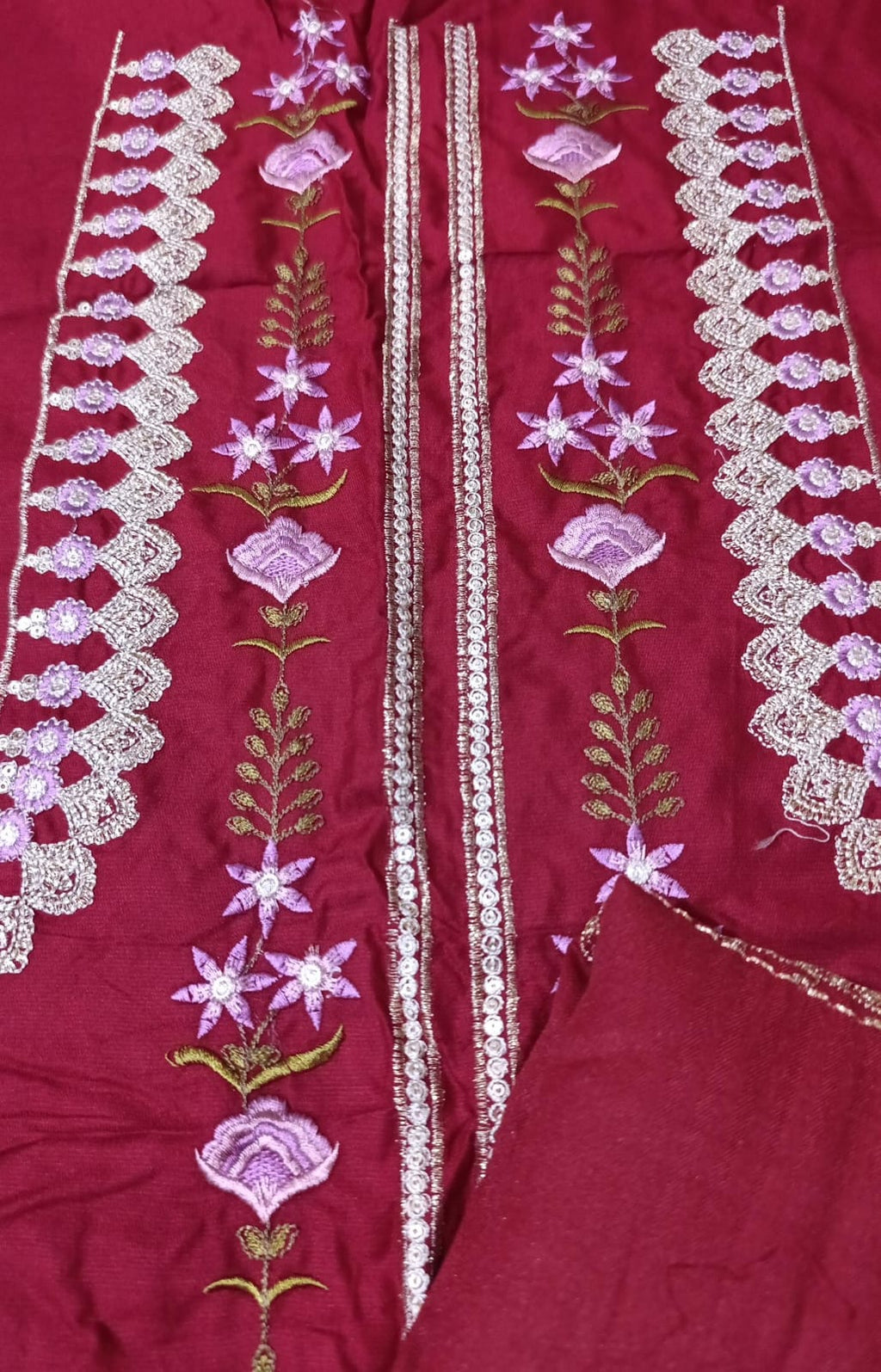 PARISHAY winter emb  viscos linen 3pc