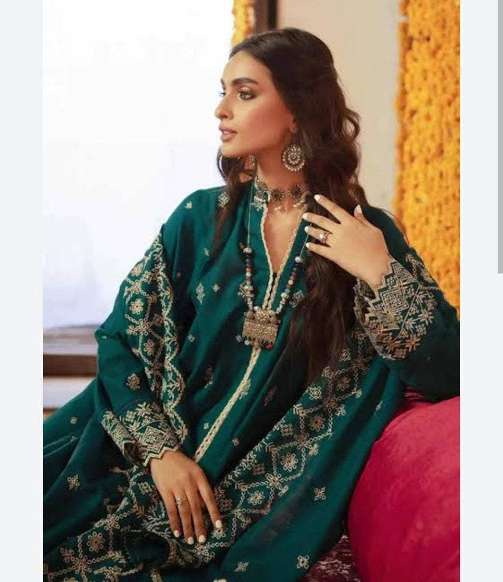 Rajbari winter khaddar emb 3pc