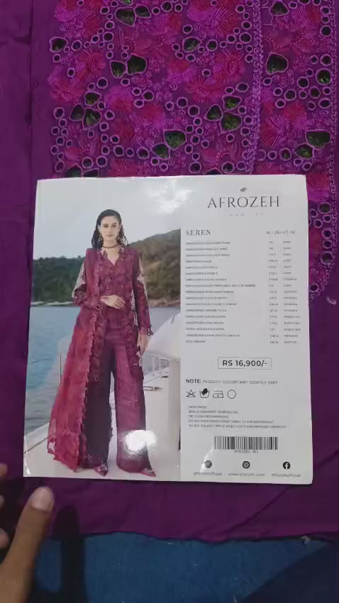 UNSTITCHED SUIT BY AFROZEH