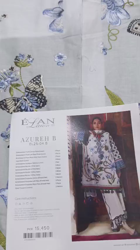 UNSTITCHED SUIT BY ELAN LAWN