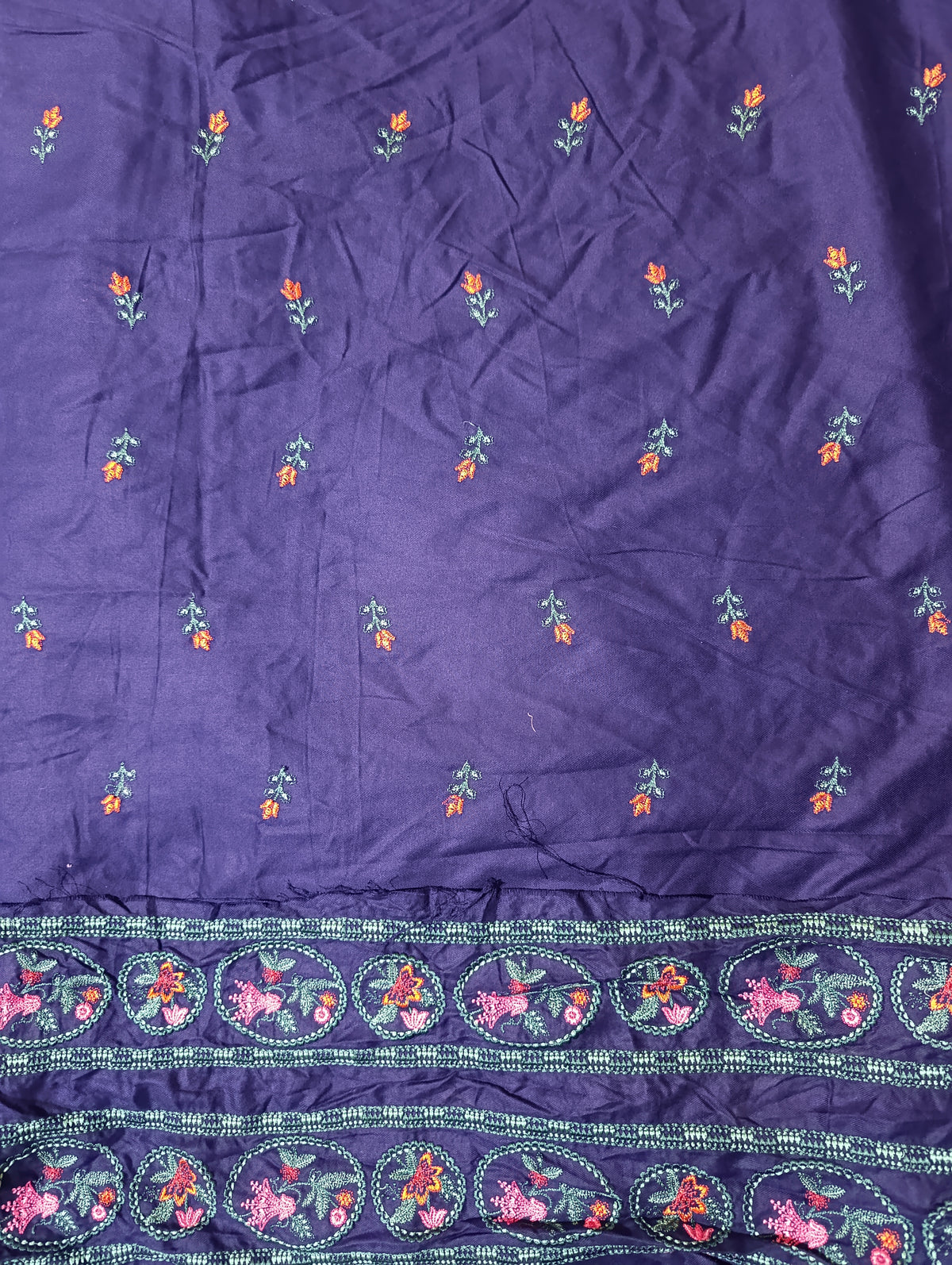 Maria b linen embroidered shirt