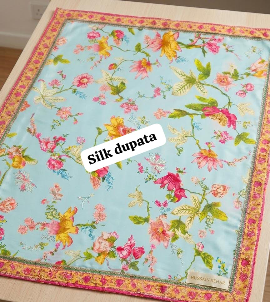 Hussain rehar Silk printed dupatta