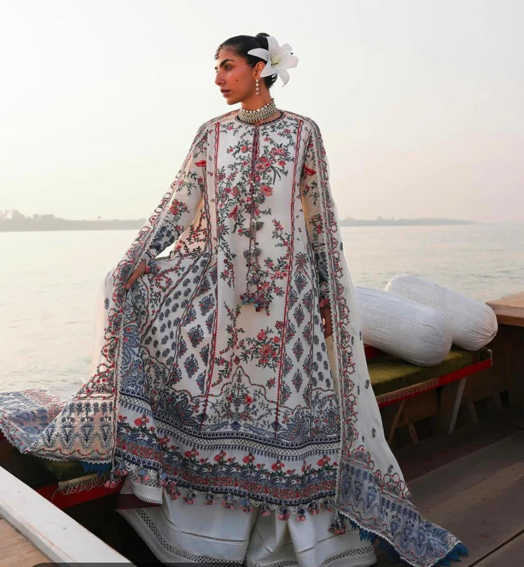 Hussain rehar luxury lawn emb 2pc