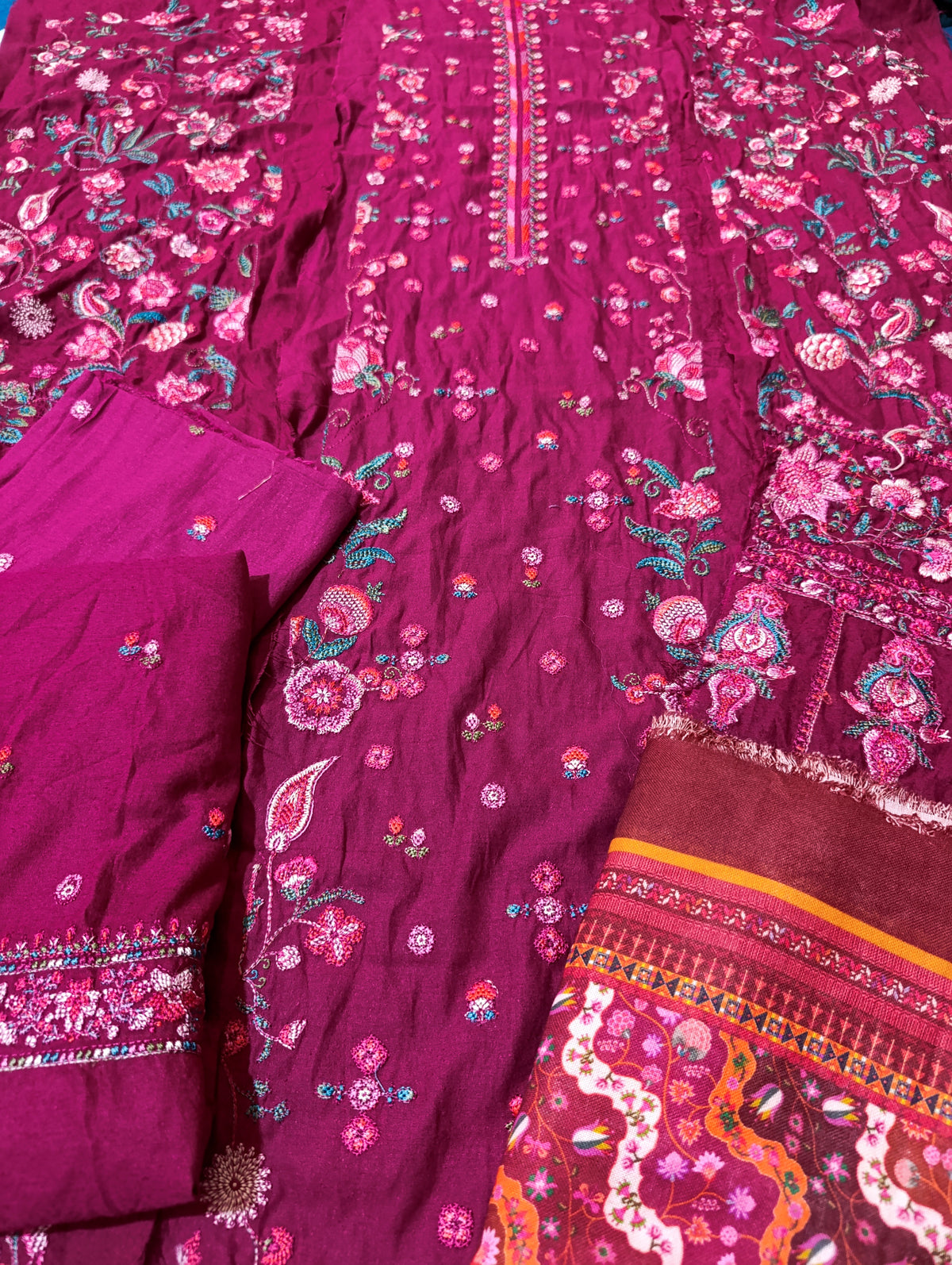 HussainRehar emb karandi 3pc