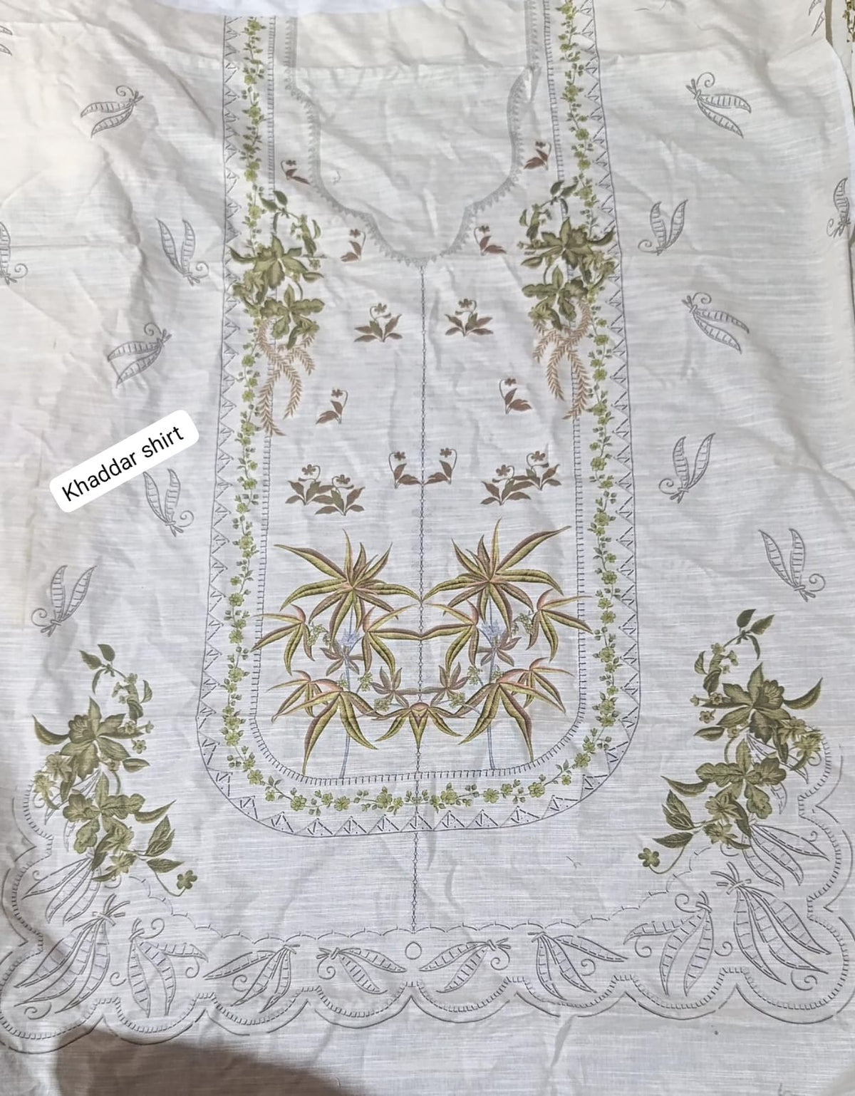 Sanasafinaz printed khaddar shirt