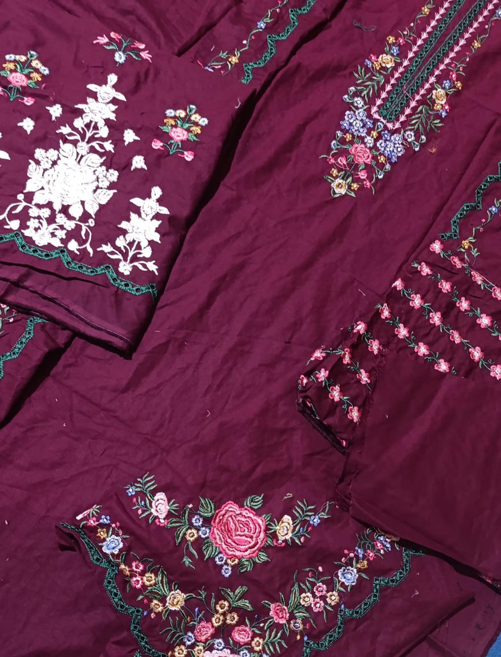HussainRehar winter khaddar luxury emb 2pc