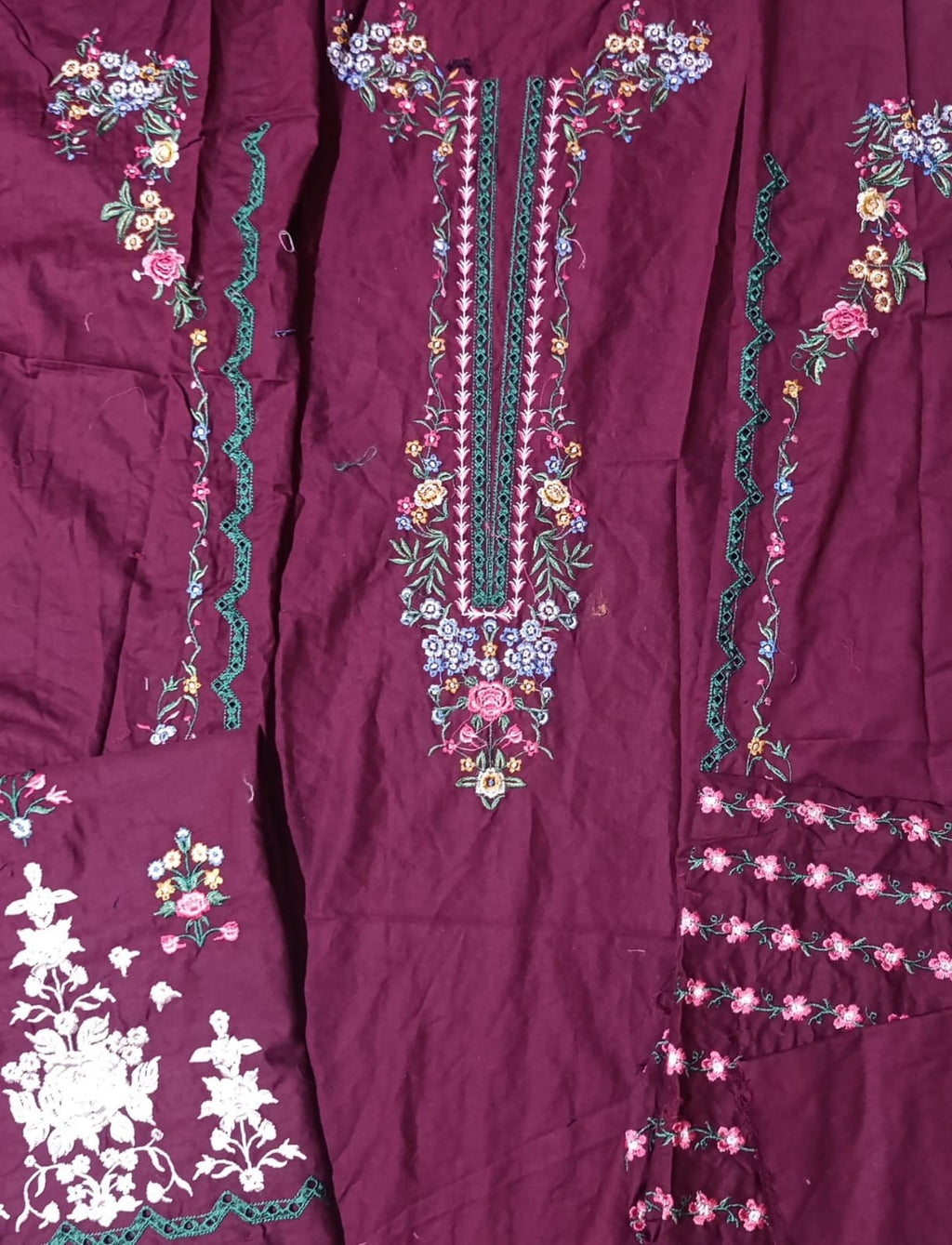 HussainRehar winter khaddar luxury emb 2pc