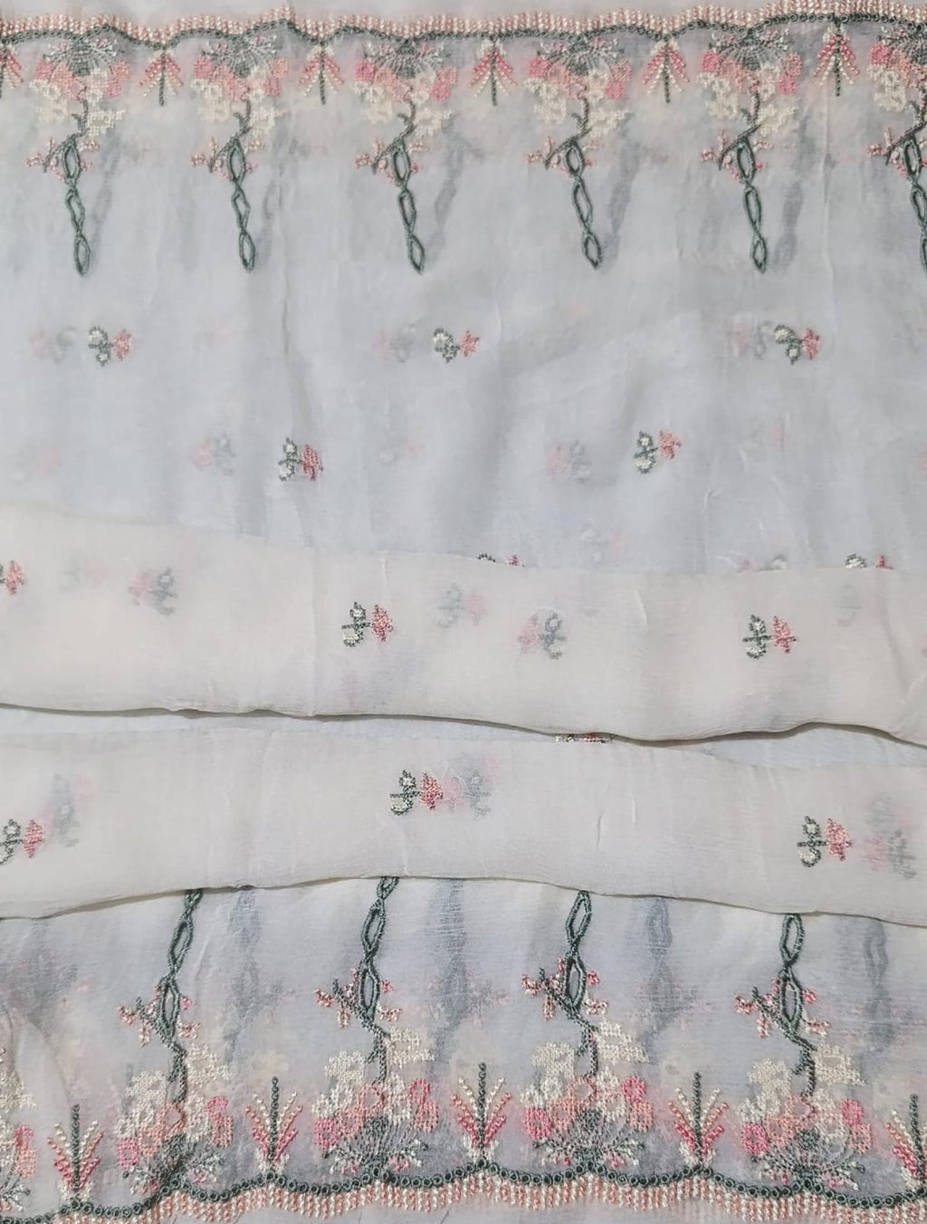Hussain rehar chiffon embroidered dupatta