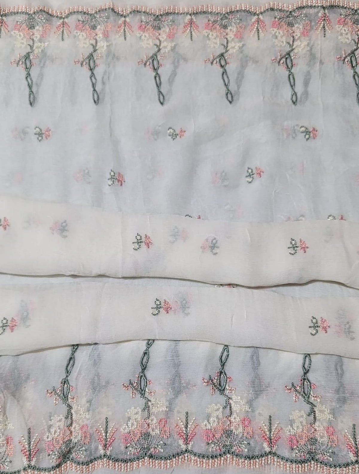 Hussain rehar chiffon embroidered dupatta