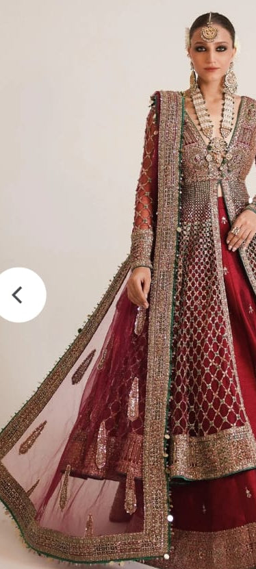 Hussain rehar luxury  Emb net dupatta