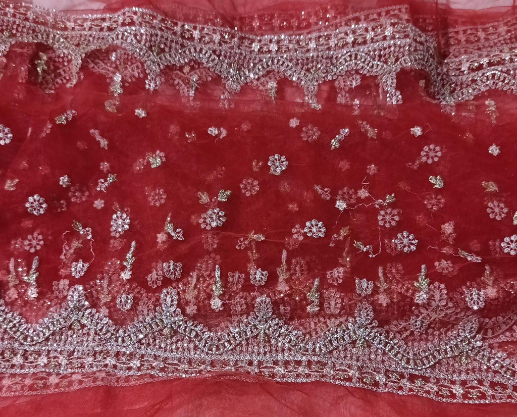 Branded emb net dupatta