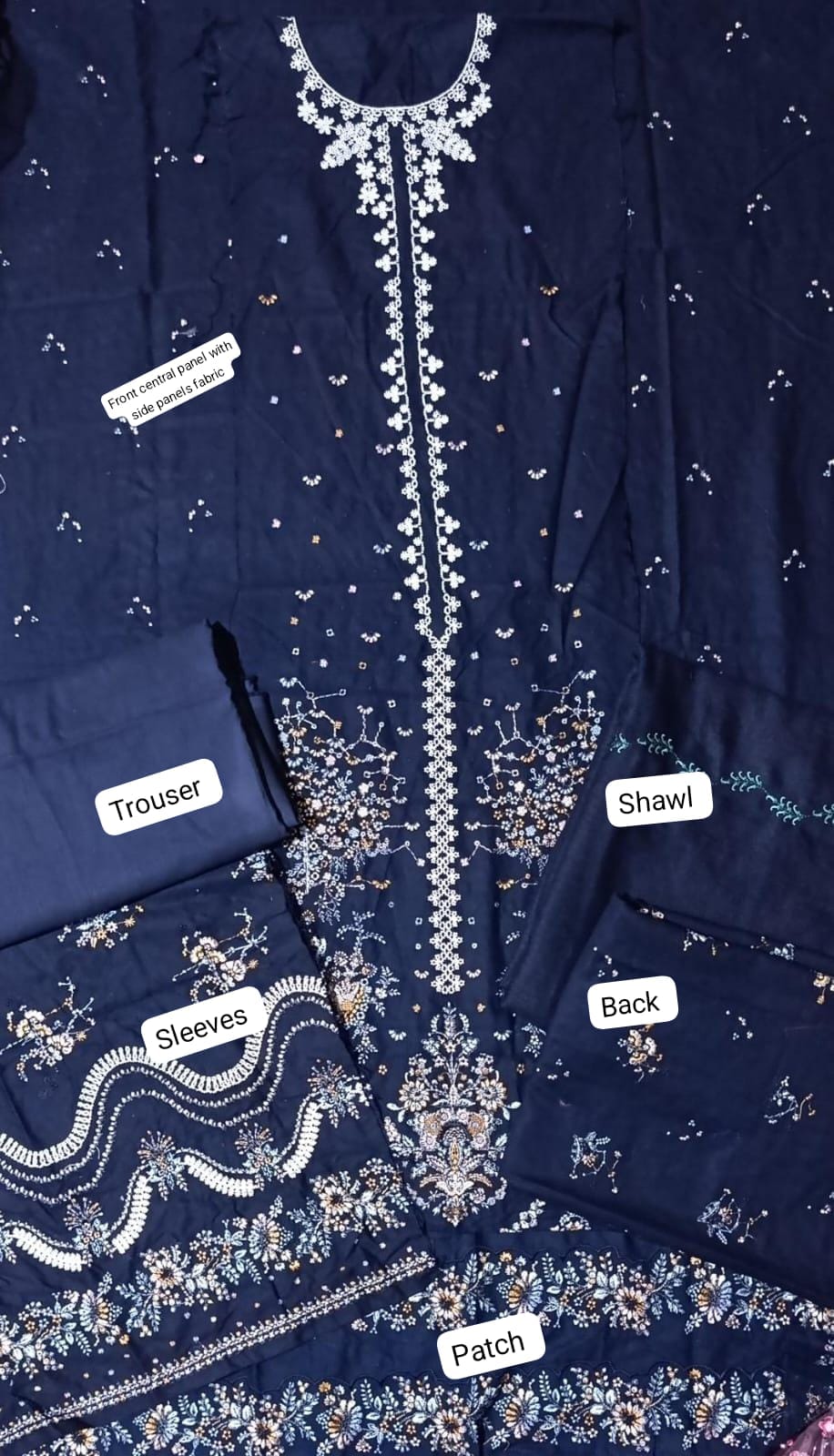 HussainRehar winter khaddar luxury emb 3pc