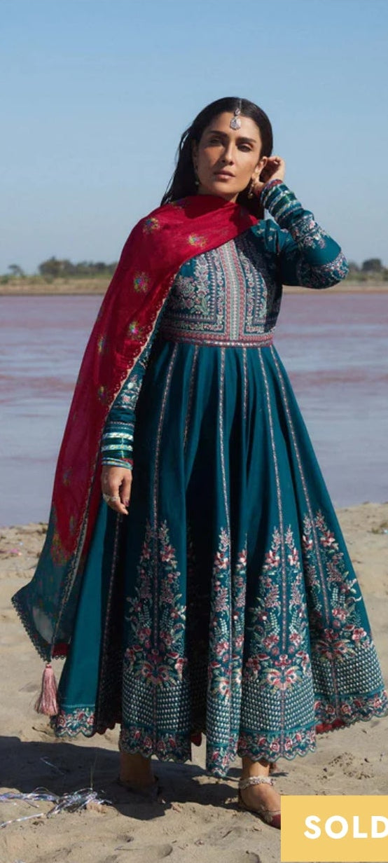Hussain rehar lawn heavy Sami stitch frock