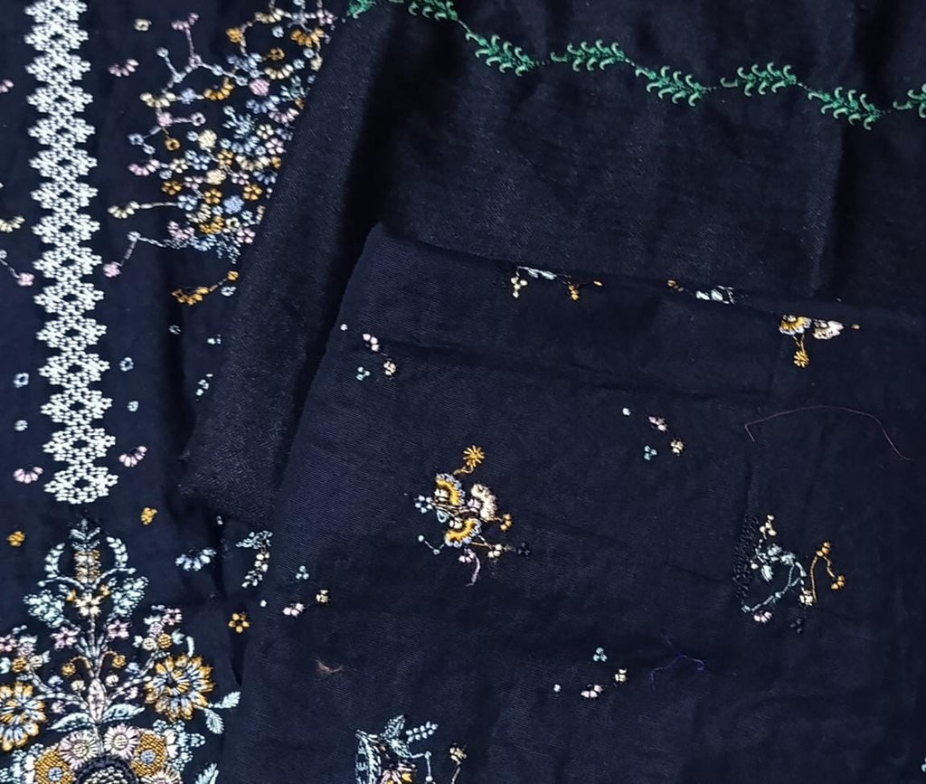 HussainRehar winter khaddar luxury emb 3pc
