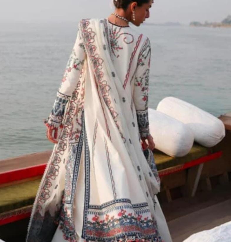 Hussain rehar luxury lawn emb 2pc